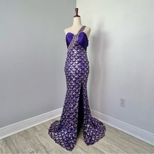 Purple Mermaid Inspired Gown 💜